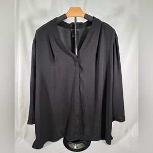 Investments Georgette Top - Black - 2X